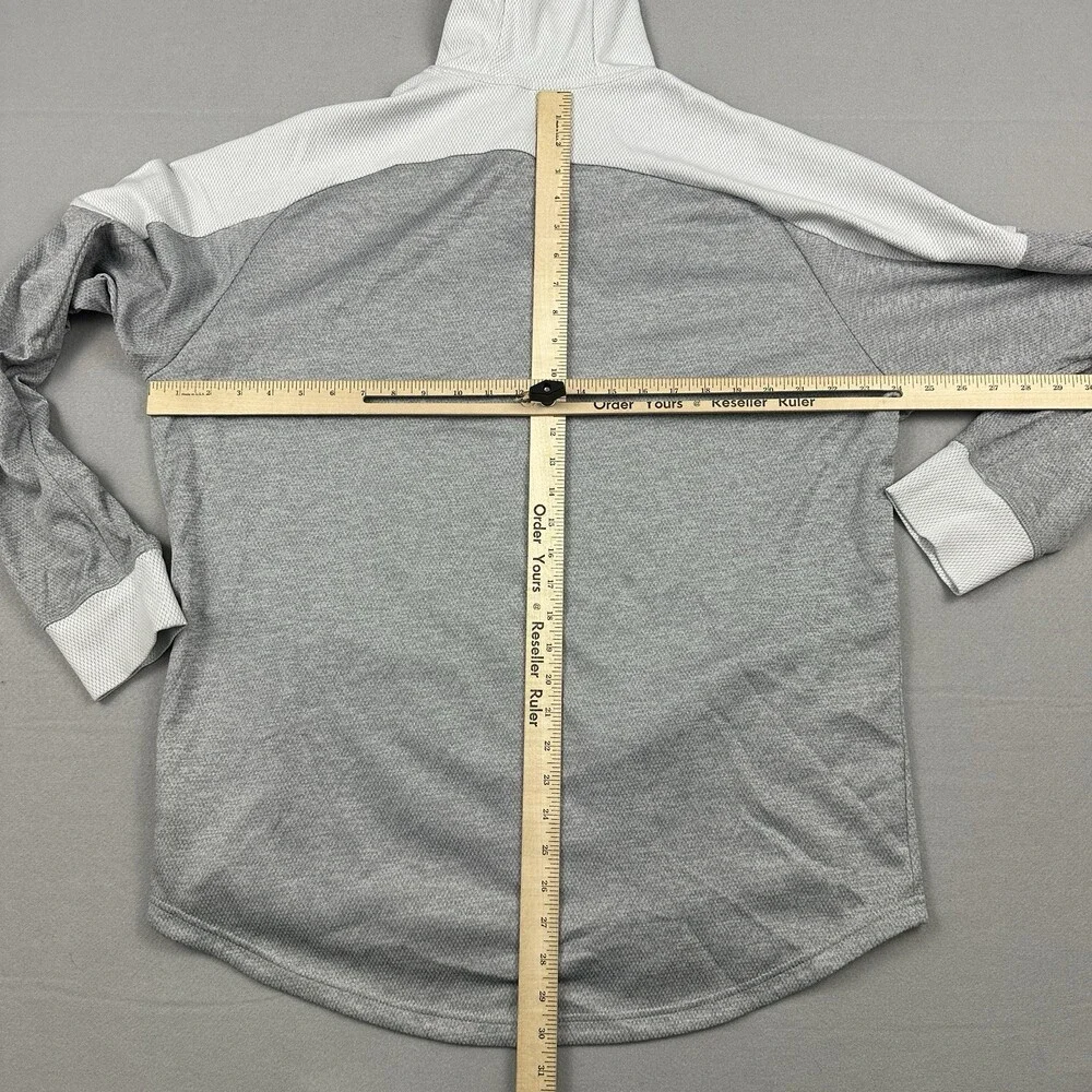 Adidas Hoodie Men Extra Large Gray Solid Sweatshirt Pullover Basketball Pockets